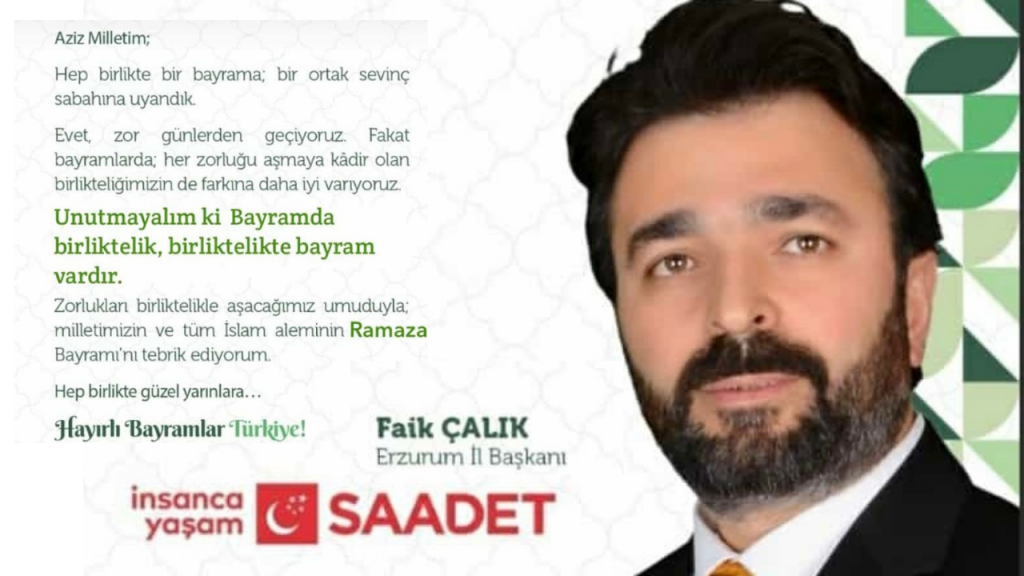 Başkan Faik’ten Ramazan Bayramı Mesajı